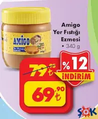 AMİGO YER FISTIĞI EZMESİ 340 G AMİGO YER FISTIĞI EZMESİ 340 G